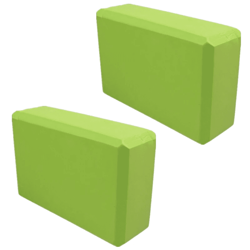 blocs-de-yoga-verts-en-mousse